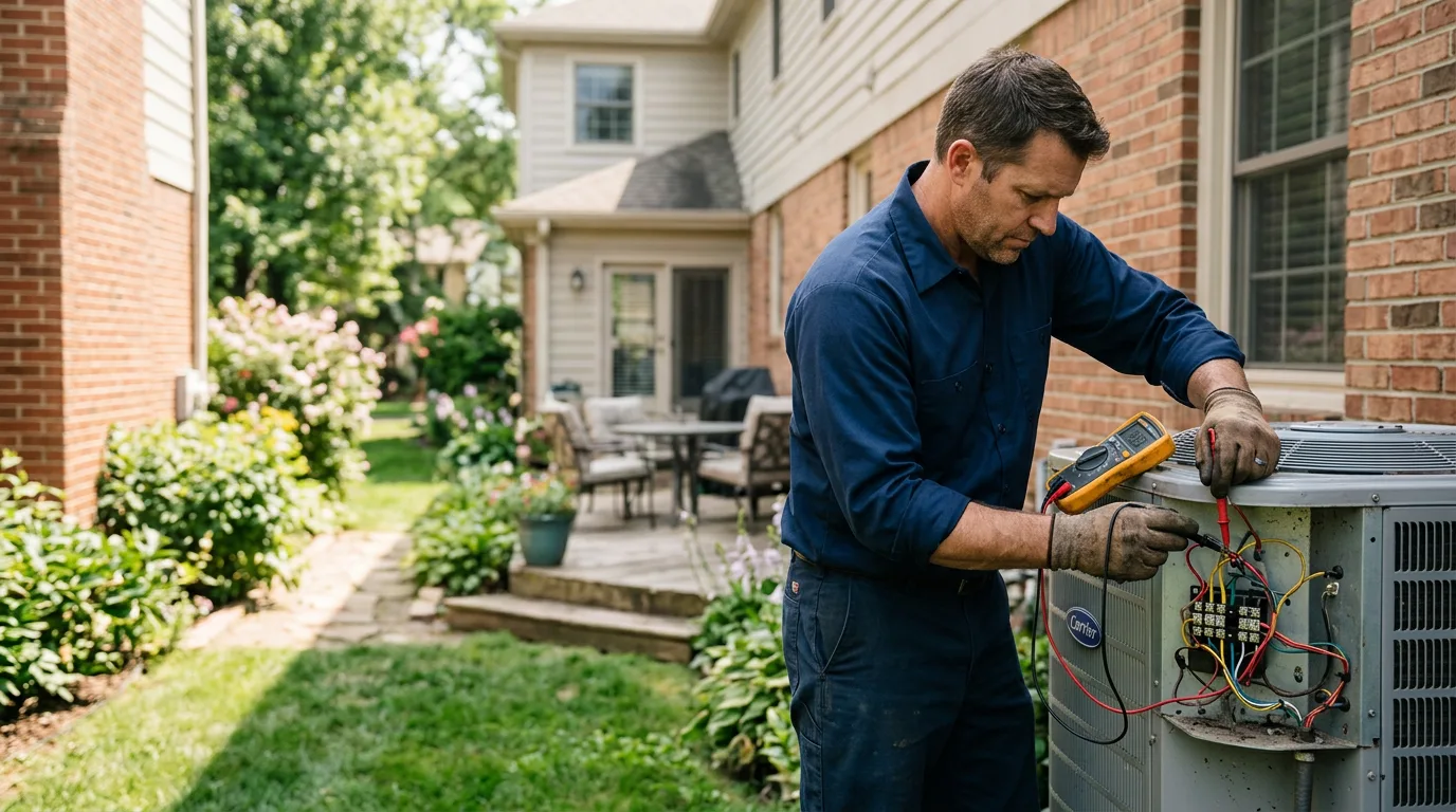 HVAC technician working near Hales Corners, WI